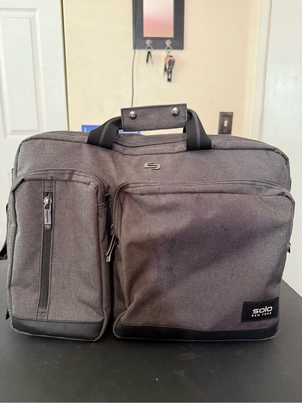 Solo New York Urban Hybrid Briefcase Backpack Gray